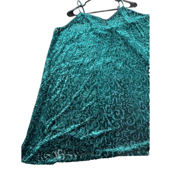 VTG Lane Bryant Intimates 26/28 Velour Lace Green Neligee Nightgown  Sleepwear - Picture 2 of 8